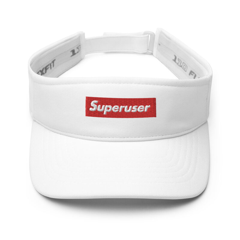 "Superuser" RedBox WHITE Visor