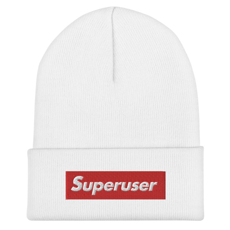 "Superuser" Beanie (WHTE) - Image 2