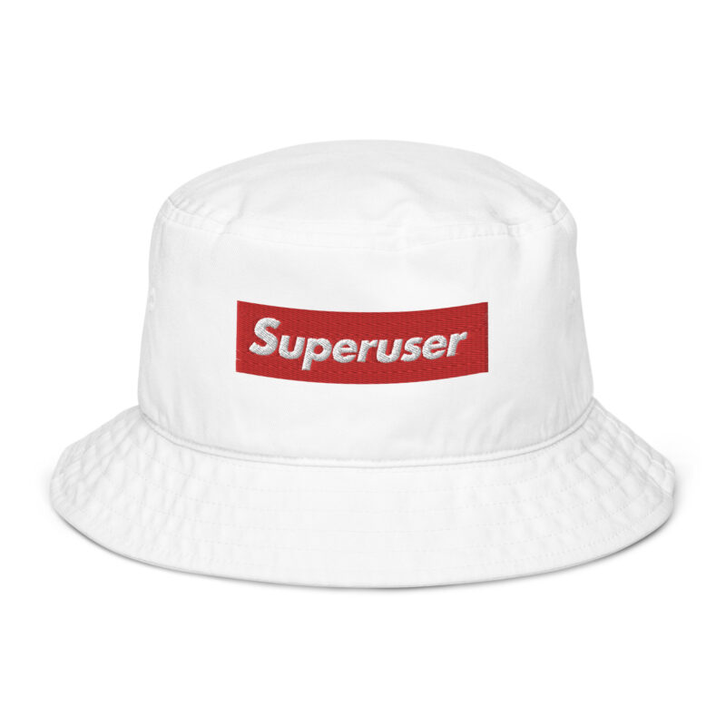 "Superuser" bucket hat (WHTE)