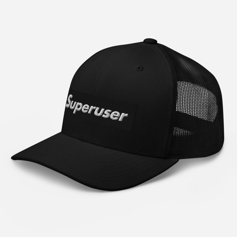 “Superuser” Trucker cap (BLK/DAF) - Image 2