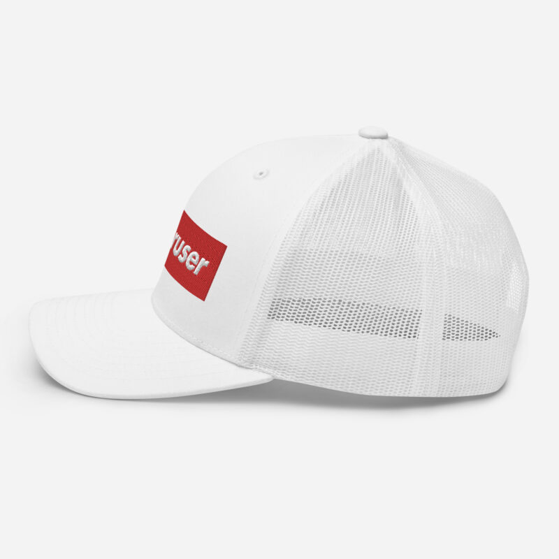 “Superuser” Trucker cap (WHTE w/ redbox) - Image 4