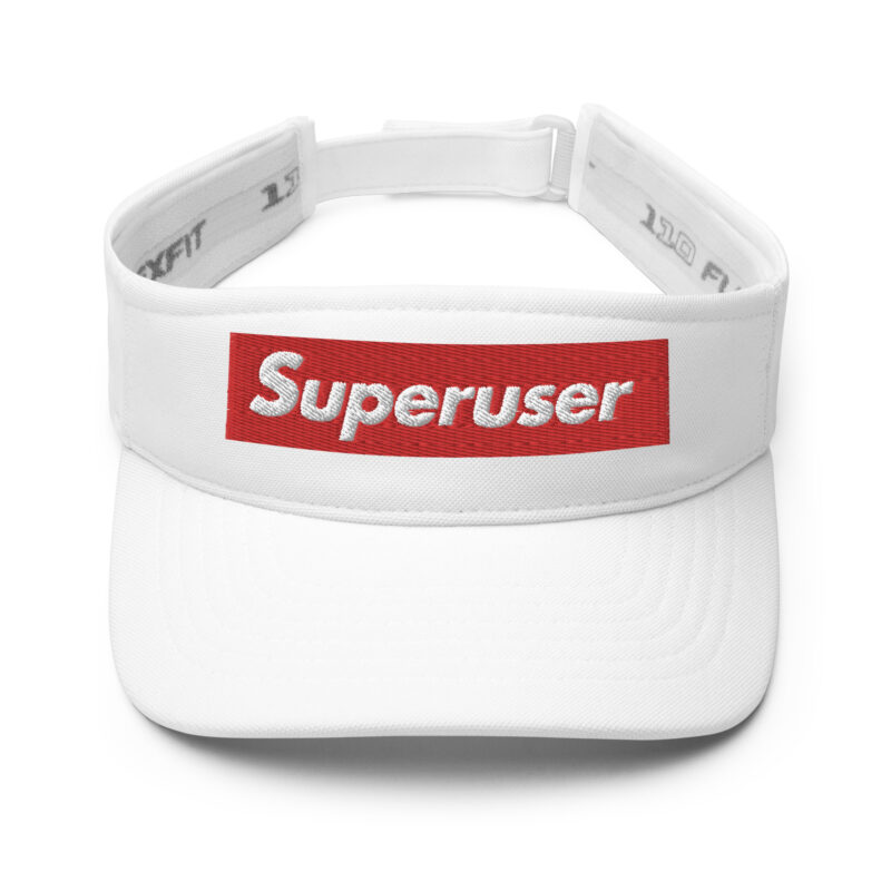 "Superuser" RedBox WHITE Visor - Image 4