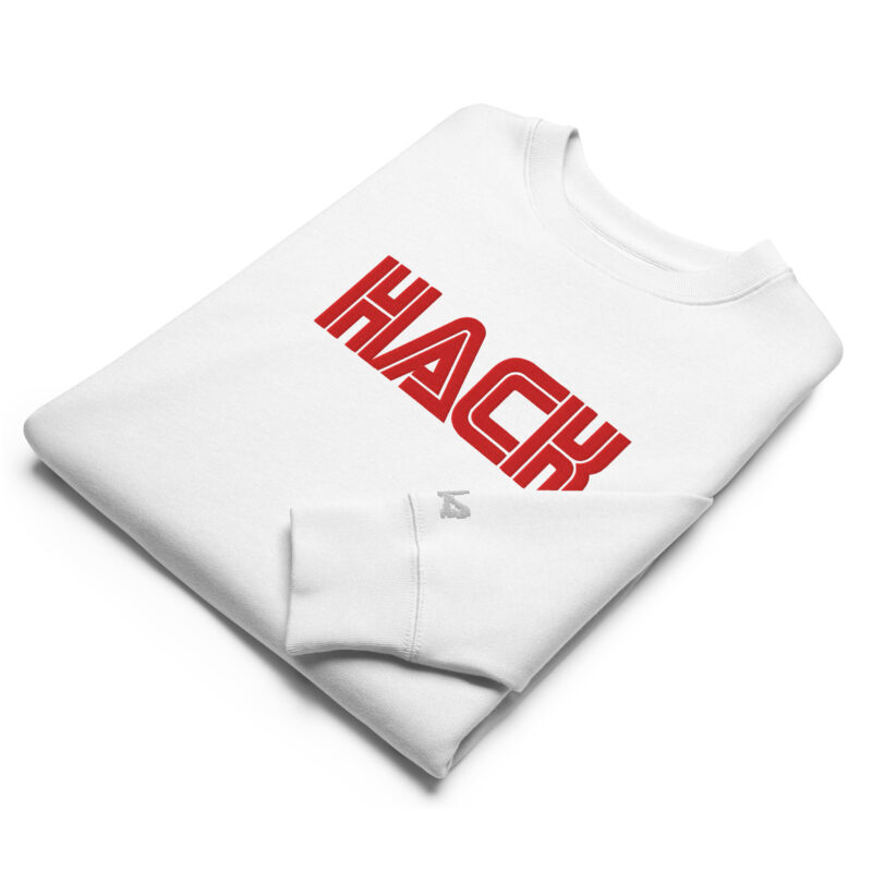 HACK (red/WHTE) Sweatshirt - Image 4