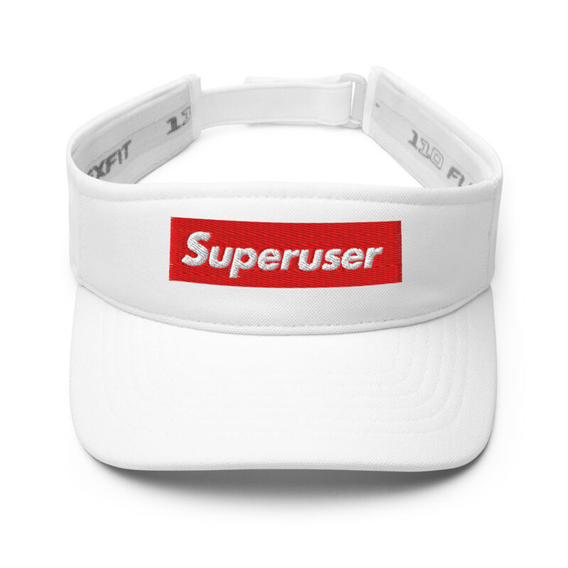 "Superuser" RedBox WHITE Visor - Image 7