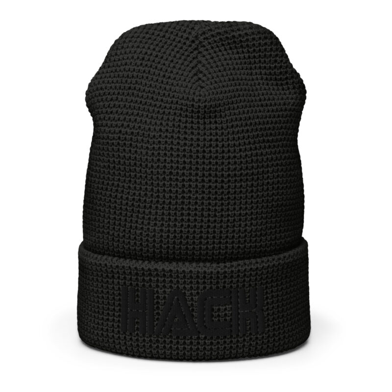 HACK Honeycomb Knit Beanie - Black/BLK - Image 3