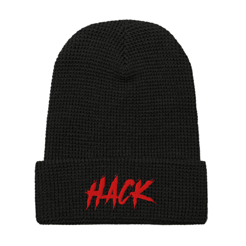 Serial Hacker Honeycomb Knit Beanie - Red/Black