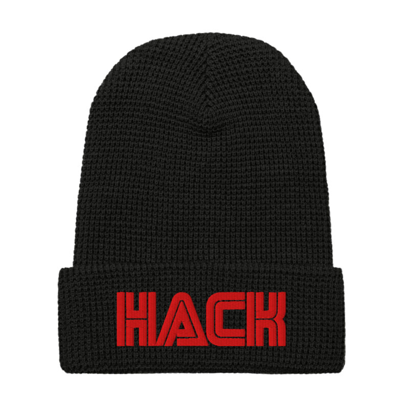 HACK Honeycomb Knit Beanie - Red/BLK