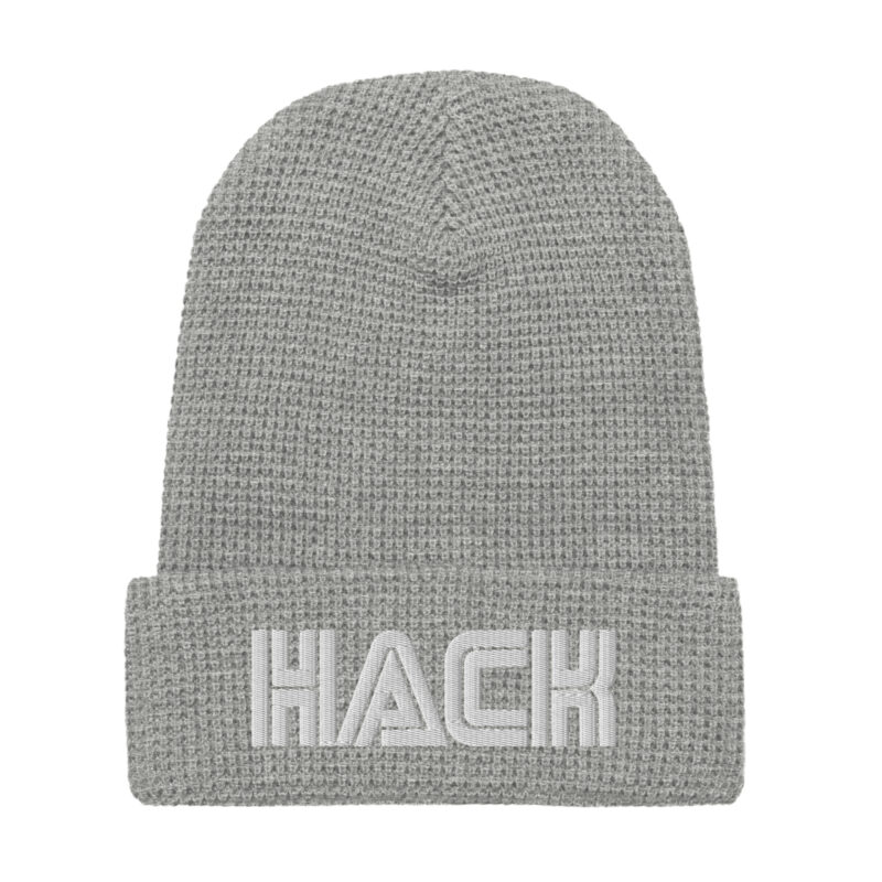 HACK Honeycomb Knit Beanie - White/Snowcrash Grey