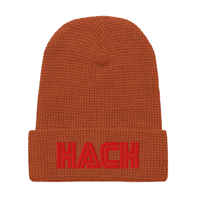 HACK Honeycomb Knit Beanie - Red/BloodOrange