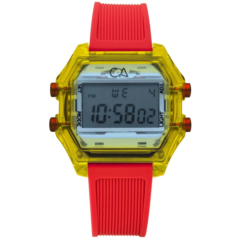 California Watch Company: Venice Beach Digital Yellow Blue Red