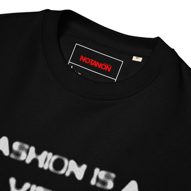 “Fashion Is A Virus”  sweatshirt (white/BLK) - Image 4