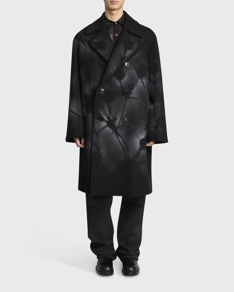DRIES VAN NOTEN : Men's Racos Printed Double-Breasted Coat - Image 6